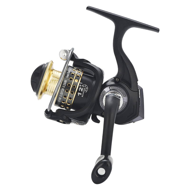 Mini mulinelli da pesca sul ghiaccio con lancio di esche in metallo 9 + 1BB
