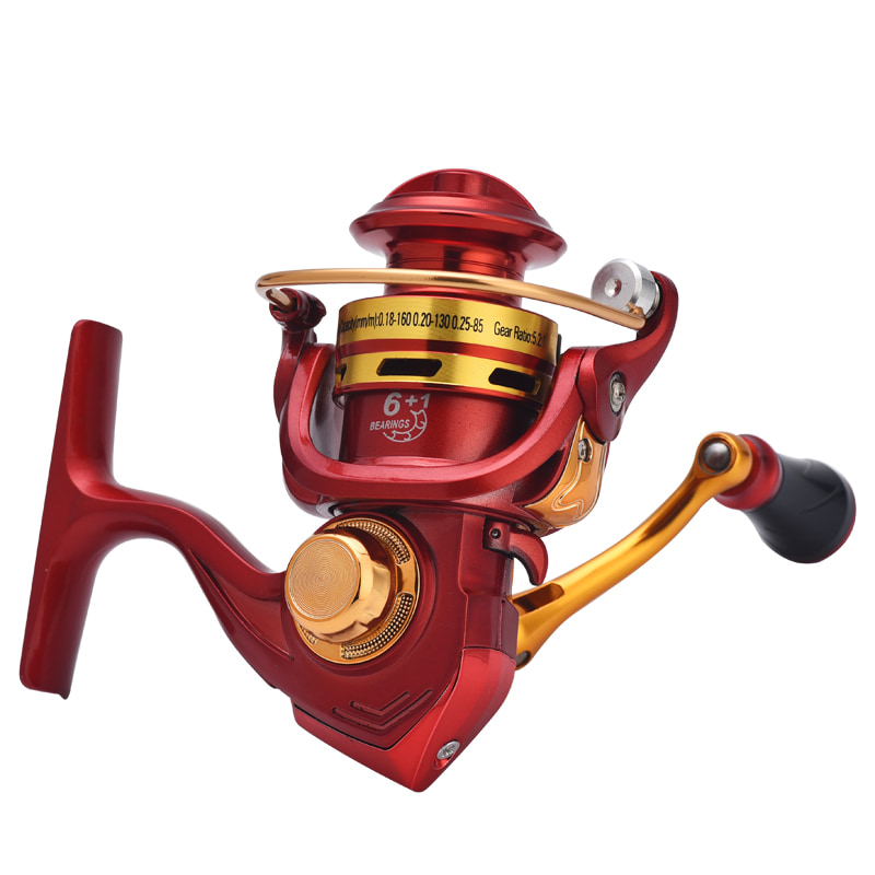 Manico avvitato CNC interamente in metallo Mulinelli per lancio con esca in acqua salata di mare profondo Mulinelli da pesca con ruota da pesca sul ghiaccio mini mulinelli da spinning