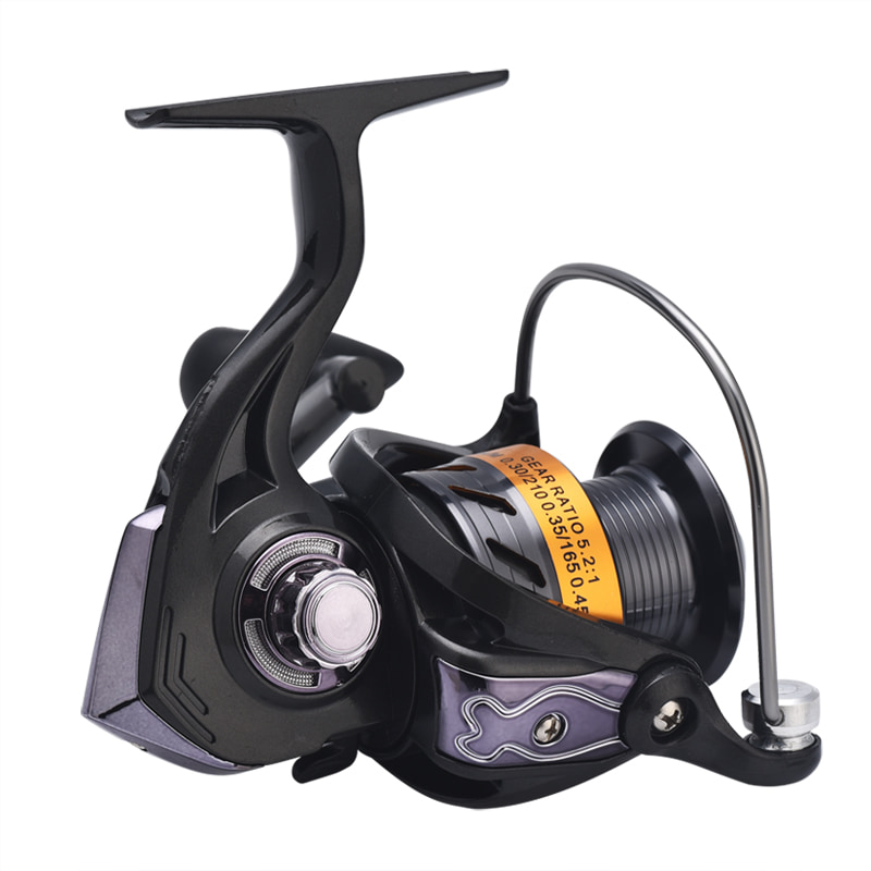 Bobina di metallo di alta qualità 5.1: 1 Mulinello da spinning con mulinello da pesca in acqua salata Mulinello da lancio con esche artificiali Mulinelli da pesca con attrezzatura da pesca